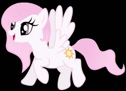 Size: 1049x761 | Tagged: safe, derpibooru import, princess celestia, oc, oc:sunny skies, pegasus, pony, fanfic:princess celestia gets mugged, 2013, base used, black background, fanfic, fanfic art, fanfic cover, female, link in description, mare, simple background