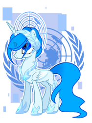 Size: 720x960 | Tagged: safe, artist:diniarvegafinahar, derpibooru import, alicorn, pony, crown, female, jewelry, mare, nation ponies, ponified, regalia, simple background, solo, species swap, united nations, white background