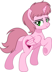 Size: 3508x4824 | Tagged: safe, artist:stephen-fisher, artist:tanahgrogot, derpibooru import, alicorn, pony, adorasexy, aelita schaeffer, base used, butt, code lyoko, crossover, cute, looking at you, looking back, looking back at you, plot, ponified, sexy, simple background, smiling, smiling at you, solo, species swap, sultry pose, transparent background, vector