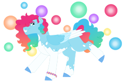 Size: 1280x854 | Tagged: safe, artist:itstechtock, derpibooru import, oc, oc only, oc:fruit loops, pegasus, pony, colored wings, female, mare, parent:oc, simple background, solo, transparent background, two toned wings, wings