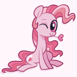 Size: 5000x5000 | Tagged: safe, derpibooru import, oc, oc only, earth pony, pony, cute, multicolored hair, multicolored mane, pink background, ponysona, simple background, sitting, solo