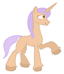 Size: 645x744 | Tagged: safe, artist:kujivunia, derpibooru import, edit, oc, oc only, unicorn, colored, concave belly, female, looking forward, mare, raised hoof, raised leg, side view, simple background, slim, smiling, solo, thin, transparent background, unshorn fetlocks