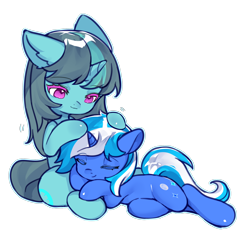 Size: 2480x2480 | Tagged: artist needed, safe, derpibooru import, oc, oc only, oc:aurora july, oc:moonlightbenighted, unicorn, simple background, transparent background