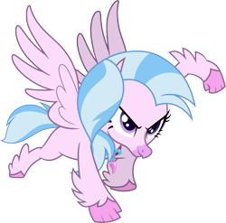 Size: 3041x3000 | Tagged: safe, artist:cloudy glow, derpibooru import, silverstream, classical hippogriff, hippogriff, uprooted, .ai available, absurd resolution, simple background, solo, superhero landing, transparent background, vector