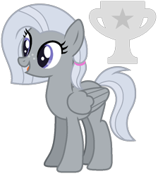 Size: 850x950 | Tagged: safe, artist:eclipse-knight15, derpibooru import, oc, oc only, oc:silver trophy, pegasus, pony, base used, female, mare, offspring, parent:chipcutter, parent:silver spoon, simple background, solo, transparent background