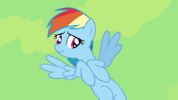 Size: 1280x720 | Tagged: safe, derpibooru import, screencap, rainbow dash, pony, daring don't, solo