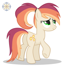 Size: 3500x3500 | Tagged: safe, artist:r4hucksake, derpibooru import, oc, oc:sunseeker, earth pony, pony, base used, butt, female, mare, plot, ponytail, simple background, solo, transparent background