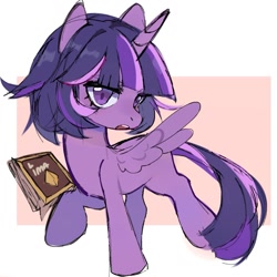 Size: 1391x1391 | Tagged: safe, artist:panrcillo_jelly, derpibooru import, twilight sparkle, twilight sparkle (alicorn), alicorn, pony, alternate hairstyle, female, solo