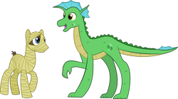 Size: 10382x5783 | Tagged: safe, artist:mr100dragon100, derpibooru import, alligator, male, mummy, reupload, simple background, swamp pony, transparent background