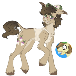 Size: 1000x1000 | Tagged: safe, artist:kazmuun, derpibooru import, hayseed turnip truck, pony, alternate design, simple background, solo, transparent background