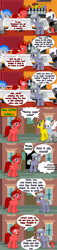 Size: 1024x4507 | Tagged: safe, artist:jasperpie, derpibooru import, limestone pie, oc, oc:cerin, oc:eleboy, oc:frostbite, oc:jasper pie, oc:mayson wolf sparkle, anger management, angry, comic, implied pinkie pie, noodle incident, offscreen character, pie's pizzeria, pizzeria