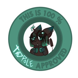 Size: 2048x2048 | Tagged: safe, derpibooru import, oc, oc only, oc:tadpole, pony, unicorn, approved, art, colt, cyan, digital art, ear piercing, female, filly, foal, hooves together, magic, male, meme, piercing, sharp teeth, shy, simple background, smiling, sparkles, teeth, tooth, turquoise, white background