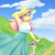 Size: 1920x1920 | Tagged: safe, artist:likri, derpibooru import, fluttershy, anthro, pegasus, basket, bicycle, bracelet, breasts, cleavage, clothes, cloud, day, dress, eyebrows, eyelashes, female, fingernails, flower, hat, hill, hootershy, jewelry, lidded eyes, long hair, looking at you, mare, nostrils, outdoors, pink hair, snout, solo, summer, sun hat, sundress, trail, wingless, wingless anthro