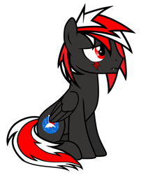 Size: 4113x5081 | Tagged: safe, artist:equestria secret guard, derpibooru import, oc, oc only, oc:星耀蓝湛, pegasus, pony, facial markings, male, pegasus oc, simple background, sitting, stallion, transparent background, wings