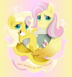 Size: 3189x3411 | Tagged: safe, artist:lincolnbrewsterfan, derpibooru import, fluttershy, oc, oc:psychoshy, bat pony, hybrid, pegasus, pony, fallout equestria, fallout equestria: project horizons, .svg available, 2023, about to cry, age progression, alternate universe, badge, bags under eyes, bashful, bat ponified, bat pony oc, bat pony pegasus, bat wings, blonde, blonde mane, blonde tail, clothes, colored wings, cross, daughter, duo, duo female, fallout equestria oc, fanfic art, female, fluttershy's cutie mark, gradient background, gradient wings, gray mane, grey hair, grin, happy, high res, holding hooves, holiday, hoof heart, hug, hybrid oc, inkscape, looking at you, mare, messy hair, messy mane, messy tail, ministry of peace, mother, mother and child, mother and daughter, mother's day, movie accurate, no base, offspring, older, older fluttershy, one wing out, parent and child, parent:fluttershy, pegasus oc, pink mane, pink tail, race swap, reunion, ribbon, scarf, shoes, smiling, smiling at you, svg, tail, teal eyes, this will end in tears, this will end in tears of joy, turquoise eyes, underhoof, uniform, upside-down hoof heart, vector, wholesome, winghug, wings