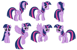 Size: 3838x2480 | Tagged: safe, artist:culu-bluebeaver, derpibooru import, twilight sparkle, twilight sparkle (alicorn), alicorn, pony, digital, digital art, female, horn, mare, png, reference, reference sheet, simple background, solo, transparent background, vector, vector trace, wings