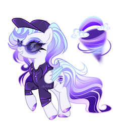 Size: 1280x1300 | Tagged: safe, artist:gloriaartist, derpibooru import, oc, oc only, pegasus, pony, cap, clothes, female, hat, mare, shirt, simple background, solo, sunglasses, transparent background