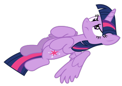 Size: 2128x1500 | Tagged: safe, artist:sketchmcreations, derpibooru import, twilight sparkle, twilight sparkle (alicorn), alicorn, pony, three's a crowd, female, frown, hooves to the chest, lying down, mare, prone, simple background, spread wings, transparent background, twilight sparkle is not amused, unamused, vector, wings