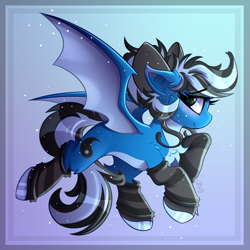 Size: 1100x1100 | Tagged: safe, artist:starcasteclipse, derpibooru import, oc, oc only, oc:starcast, bat pony, pony, g4.5, my little pony: pony life, concave belly, countershading, female, mare, pale belly, side view, solo