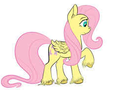 Size: 1000x731 | Tagged: safe, artist:cutiecarbon, derpibooru import, fluttershy, pegasus, pony, simple background, sketch, solo, unshorn fetlocks, white background, wip