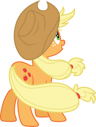 Size: 3000x3953 | Tagged: safe, artist:cloudy glow, derpibooru import, applejack, earth pony, pony, family appreciation day, .ai available, applejack's hat, clothes, cowboy hat, female, hat, mare, simple background, solo, transparent background, vector