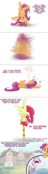 Size: 1200x4308 | Tagged: safe, artist:redheadfly, derpibooru import, apple bloom, scootaloo, sweetie belle, pony, cutie mark crusaders, older, tumblr:ask-adultscootaloo