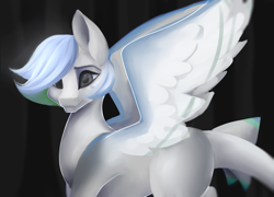 Size: 1500x1080 | Tagged: safe, artist:minckies, derpibooru import, oc, oc only, pegasus, pony, pegasus oc, smiling, solo, wings