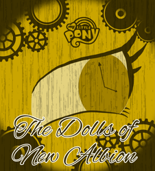 Size: 3023x3351 | Tagged: safe, artist:professorventurer, derpibooru import, octavia melody, series:the dolls of new albion, clock, cover, gears, steampunk, the dolls of new albion