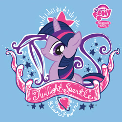 Size: 2400x2400 | Tagged: safe, derpibooru import, twilight sparkle, unicorn twilight, pony, unicorn, female, mare, my little pony logo, solo