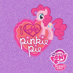 Size: 2400x2400 | Tagged: safe, derpibooru import, pinkie pie, earth pony, my little pony logo, solo