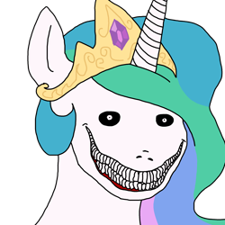 Size: 2000x2000 | Tagged: safe, derpibooru import, princess celestia, alicorn, meme, nightmare face, nightmare fuel, psycho wojak, simple background, solo, transparent background, wojak