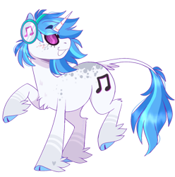 Size: 998x1005 | Tagged: safe, artist:wanderingpegasus, derpibooru import, dj pon-3, vinyl scratch, classical unicorn, pony, unicorn, chest fluff, cloven hooves, grin, headphones, horn, leonine tail, simple background, smiling, solo, sunglasses, transparent background, unshorn fetlocks