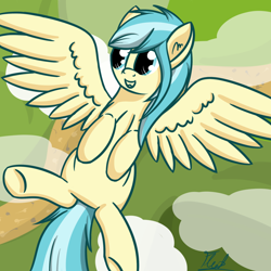 Size: 1280x1280 | Tagged: safe, artist:ask-fleetfoot, derpibooru import, misty fly, pegasus, pony, female, mare, solo, spread wings, wings