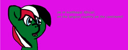 Size: 640x252 | Tagged: safe, artist:asksudanpony, derpibooru import, oc, pony, my eyes, nation ponies, needs more saturation, ponified, solo, species swap, sudan