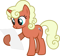 Size: 5476x5101 | Tagged: safe, artist:starryshineviolet, derpibooru import, cantora, golden tones, pony, unicorn, the fault in our cutie marks, background pony, female, high res, mare, paper, reading, sheet music, simple background, solo, transparent background, vector