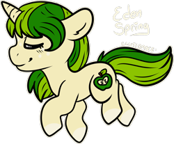 Size: 1261x1045 | Tagged: safe, artist:sexygoatgod, derpibooru import, oc, oc only, oc:eden spring, pony, unicorn, adoptable, chibi, female, mare, simple background, solo, transparent background