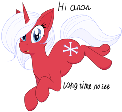 Size: 4119x3783 | Tagged: safe, artist:modera, derpibooru import, oc, oc only, oc:peppermint snowflake, pony, unicorn, female, mare, ms paint, simple background, solo, talking to viewer, white background