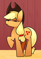 Size: 694x1000 | Tagged: safe, artist:askapplejacktoo, derpibooru import, applejack, pony, askapplejacktoo, solo