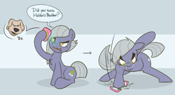 Size: 1135x616 | Tagged: safe, artist:cookieboy011, derpibooru import, limestone pie, earth pony, pony, cellphone, phone, talking ben