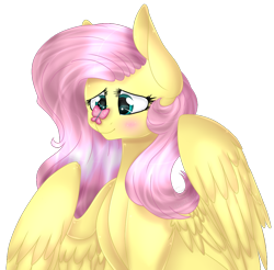 Size: 926x913 | Tagged: safe, alternate version, artist:angellightyt, artist:namichee, derpibooru import, fluttershy, butterfly, pegasus, pony, collaboration, background removed, butterfly on nose, female, insect on nose, mare, simple background, solo, transparent background, wings