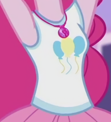 Size: 383x422 | Tagged: safe, derpibooru import, screencap, pinkie pie, constructive criticism, constructive criticism: pinkie pie, equestria girls, equestria girls series, armpits, boobshot, breasts, clothes, cutie mark on clothes, female, geode of sugar bombs, jewelry, magical geodes, necklace, pictures of chests, rah rah skirt, skirt, solo, tanktop