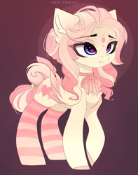 Size: 1600x2032 | Tagged: safe, artist:red_tsukini, derpibooru import, oc, oc only, oc:butterfly kisses, pegasus, pony, clothes, cute, female, hair bun, mare, neck bow, pegasus oc, pretty, socks, solo, tail, tail bun