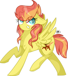 Size: 1261x1429 | Tagged: safe, artist:gallantserver, derpibooru import, oc, oc:firebird, pegasus, pony, female, looking to side, looking to the left, magical lesbian spawn, mare, offspring, parent:fluttershy, parent:spitfire, parents:spitshy, simple background, solo, transparent background