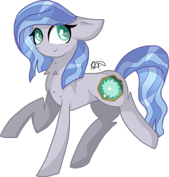 Size: 1239x1298 | Tagged: safe, artist:gallantserver, derpibooru import, oc, oc:lapis lazuli, earth pony, pony, chest fluff, concave belly, female, looking to side, looking to the left, mare, neck fluff, raised hoof, raised leg, signature, simple background, solo, transparent background