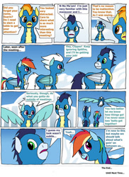 Size: 762x1049 | Tagged: safe, artist:soks777, derpibooru import, fleetfoot, rainbow dash, soarin', spitfire, pegasus, pony, clothes, comic, female, implied shipping, implied soarindash, implied straight, male, mare, stallion, uniform, wonderbolts, wonderbolts uniform