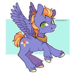 Size: 1000x1000 | Tagged: safe, artist:onionpwder, derpibooru import, pegasus, pony, bandana, freckles, fusion:big macintosh, fusion:lightning dust, green eyes, male, solo, stallion