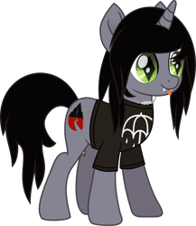 Size: 974x1123 | Tagged: safe, artist:lightningbolt, derpibooru exclusive, derpibooru import, pony, unicorn, .svg available, clothes, colored pupils, disguise, disguised siren, fangs, horn, jewelry, kellin quinn, male, movie accurate, necklace, ponified, shirt, simple background, sleeping with sirens, slit eyes, solo, species swap, stallion, standing, svg, t-shirt, tongue, tongue out, transparent background, vector