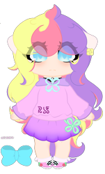 Size: 1947x3214 | Tagged: safe, artist:twilight nana, derpibooru import, oc, oc:twilight nana, semi-anthro, clothes, eye clipping through hair, simple background, solo, transparent background