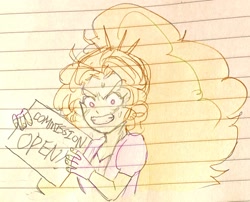 Size: 1496x1211 | Tagged: safe, artist:amazingpuffhair, derpibooru import, adagio dazzle, equestria girls, female, lined paper, sketch, solo, traditional art