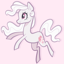 Size: 5000x5000 | Tagged: safe, artist:pilesofmiles, derpibooru import, earth pony, pony, g1, bridal beauty, full body, pink background, simple background, solo, wavy mane